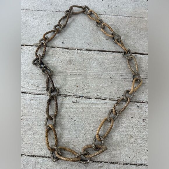 Vintage Chain Link Mix Print Infinity Necklace - Picture 6 of 10